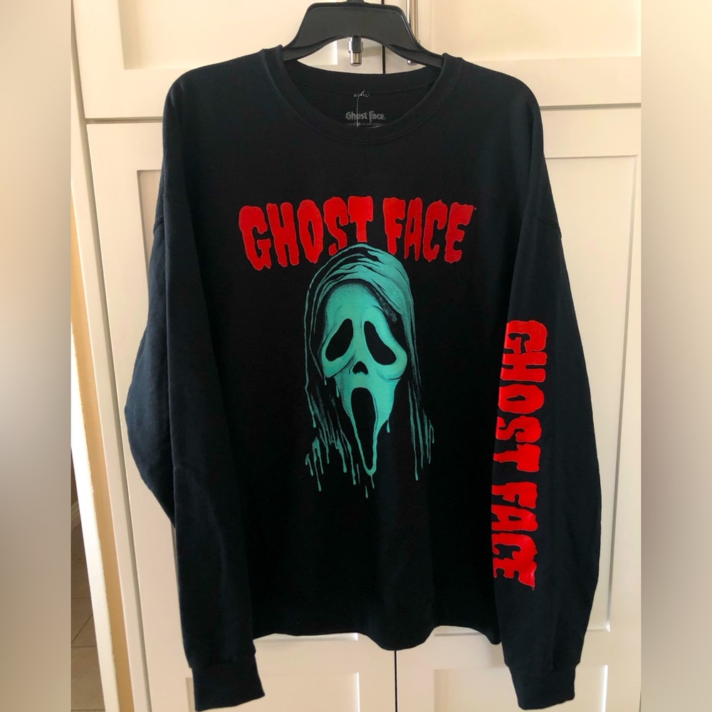 Scream Ghostface Black Sweater Crewneck Men’s Size L (Large) - NWOT